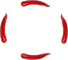 Image showing Three red peppers.