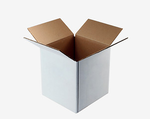 Image showing Open cardboard box