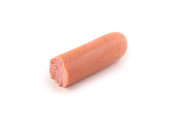 Image showing Half eaten sausage isolated