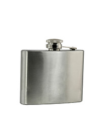 Image showing whiskey flask isolated
