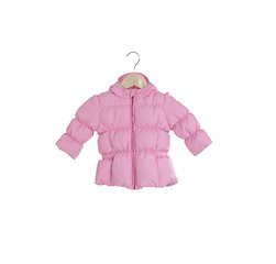 Image showing Bright children's pink jacket on white