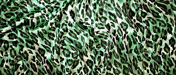 Image showing Silk leopard print fabric.