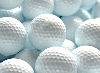 Image showing white golf balls background