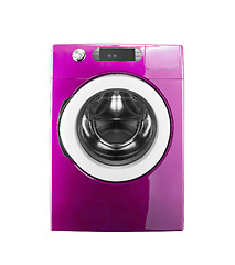 Image showing pink washing machine