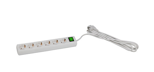 Image showing outlet power strip isolated