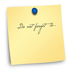 Image showing do not forget to, memory blank paper