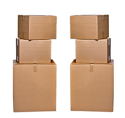 Image showing piles of cardboard boxes