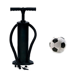 Image showing pump and football ball isolated