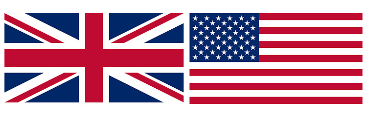 Image showing flags, Uk and USA