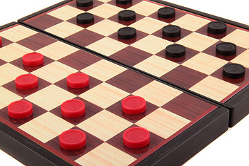 Image showing Checkers Board Game background