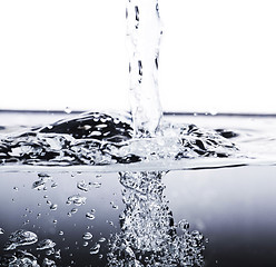 Image showing Isolated shot of water splashing