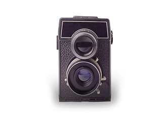 Image showing retro photo camera isolated on white