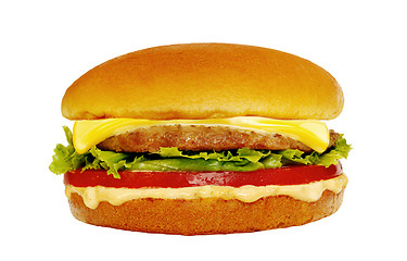 Image showing hamburger closeup