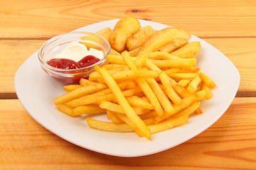 Image showing french fries and ketchup