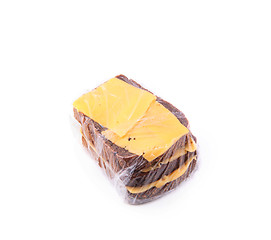 Image showing Bread and cheese isolated