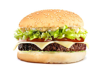 Image showing big tasty cheeseburger