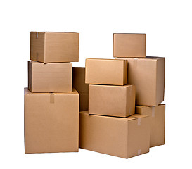 Image showing cardboard boxes isolated