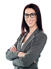 Image showing Successful corporate lady posing