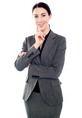 Image showing Gorgeous portrait of smiling successful business lady