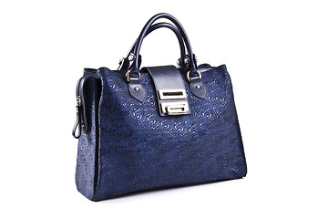 Image showing Blue women bag isolated