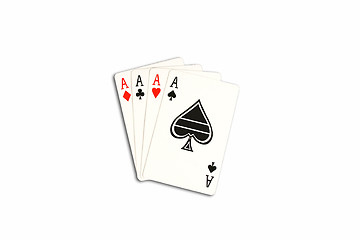 Image showing Four aces poker