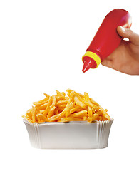 Image showing French Fries and ketchup