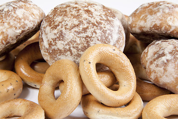 Image showing bagels and donuts