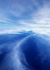 Image showing The blue sky and beautiful white clouds.