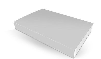 Image showing close up of a blank silver notebook