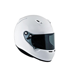 Image showing modern white motorcycle helmet