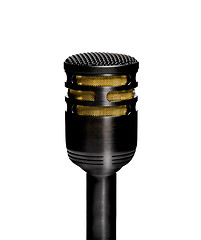 Image showing retro microphone isolated on white