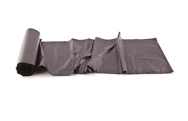 Image showing roll of black dustbin liners