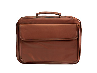 Image showing Leather brown briefcase