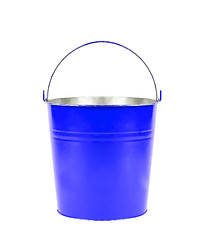 Image showing blue bucket isolated