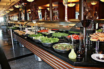 Image showing catering table set service