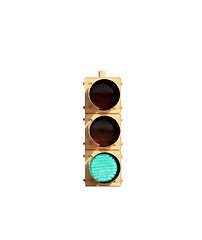 Image showing Green traffic signal light