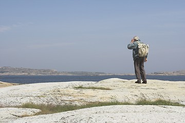 Image showing Man with rucksack.