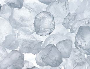 Image showing Background of blue ice cubes