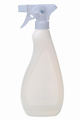 Image showing White plastic spray bottle on isolated background