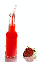 Image showing bottle of strawberry juice