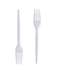 Image showing Plastic Forks on White Background