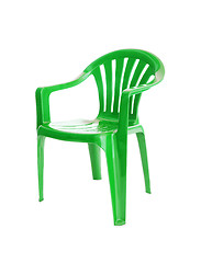 Image showing isolated green chair on white