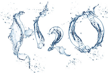 Image showing H2O - water chemical symbol