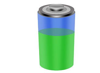 Image showing The battery on a white background it is isolated