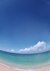 Image showing Clear blue sea background