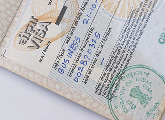 Image showing Indian visa