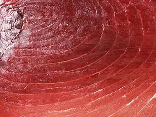 Image showing Fresh red salmon texture. Closeup