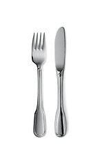 Image showing knife and fork on a white background
