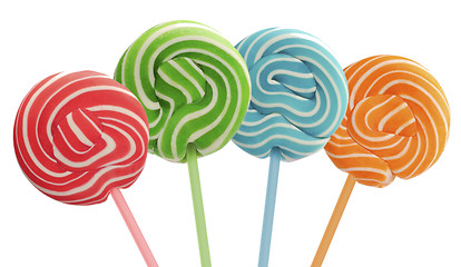 Image showing Colourful lollipop isolated on white