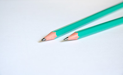Image showing isolated two pencils on white